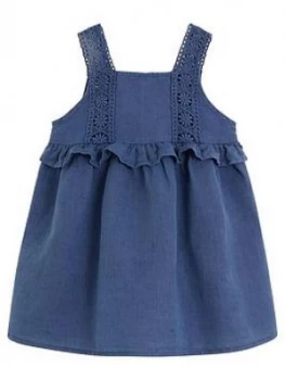 Mango Baby Girls Woven Lace Strap Dress