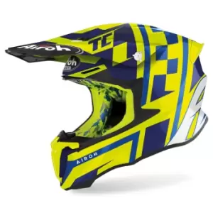 Airoh Twist 2.0 TC21 Motocross Helmet, blue-yellow, Size 2XL, blue-yellow, Size 2XL