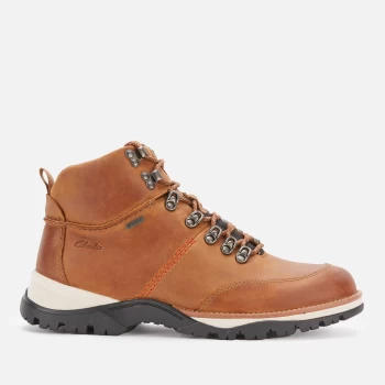 Clarks Mens Topton Pine Goretex Hiking Style Boots - Cognac - UK 8