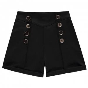 Firetrap Button Shorts Junior Girls - Jet Black