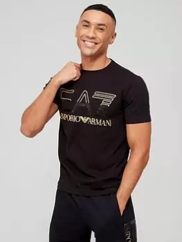 EA7 Emporio Armani Large Logo T-Shirt - Black, Size XL, Men