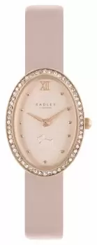 Radley RY21364 Womens Oval Crystal Set Pink Strap Watch