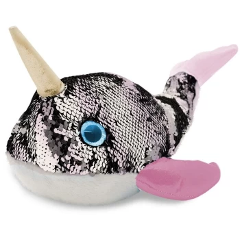 Glitzies Narwhal Magic Sequin Plush - 14'inch Assorted Colors - Doodle