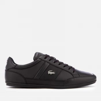 Lacoste Chaymon Leather Trainers - Black, Size 9, Men