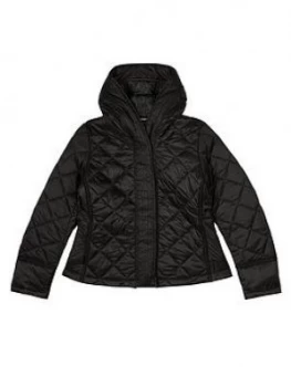 Hunter Original Refined Quilted Jacket - Black, Size S, Women