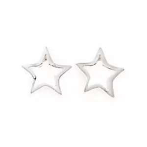 Beginnings Sterling Silver A686 Open Star Stud Earrings