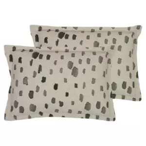 Furn. Robi Twin Pack Polyester Filled Cushions Grey Sage 50 x 35cm