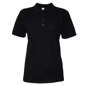 Gildan Softstyle Womens/Ladies Short Sleeve Double Pique Polo Shirt (S) (Black)