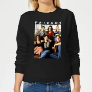 Friends Vintage Character Shot Womens Sweatshirt - Black - M