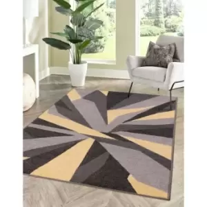 Spirit Astra Modern Rug in Ochre Small Rectangular Carpet 80 x 150cm (2'6'x5'0')