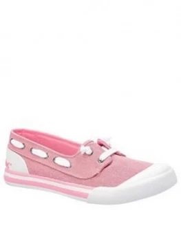 Rocket Dog Jazzin Jetty Salty Plimsoll - Pink, Size 5, Women