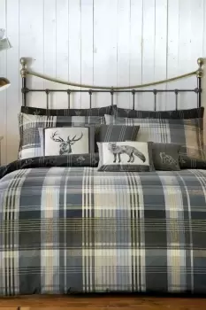 'Connolly Check' 100% Brushed Cotton Duvet Cover Set