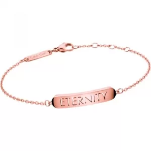 Ladies Calvin Klein Rose Gold Plated Eternity Message Bracelet