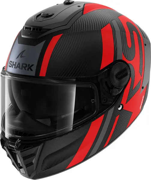 Shark Spartan RS Carbon Shawn Mat Carbon Anthracite Red DAR Full Face Helmet L