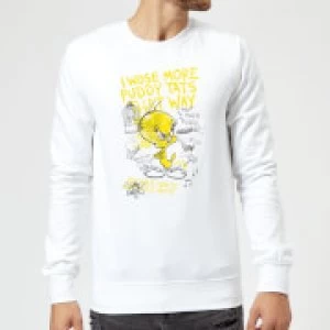 Looney Tunes Tweety Pie More Puddy Tats Sweatshirt - White - M