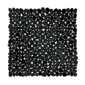 Premier Housewares Solid Black Pebble PVC Bath Mat 54 x 54cm