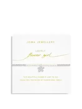 Joma Jewellery Bridal Pearl Bracelet - Lovely Flower Girl Bracelet (15.5cm Stretch), Silver