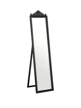 Premier Housewares Boudoir Floorstanding Mirror With Matt Black Finish