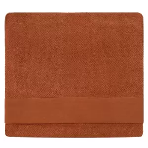 Textured Weave Bath Sheet Pecan