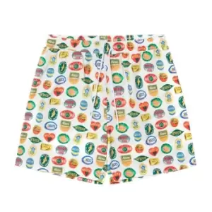 Nicce Sticker Shorts - White