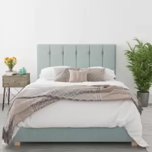 Pimilico King Size Ottoman Bed in Sky Blue Fabric