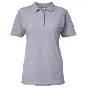 Gildan Softstyle Womens/Ladies Short Sleeve Double Pique Polo Shirt (S) (Sport Grey)