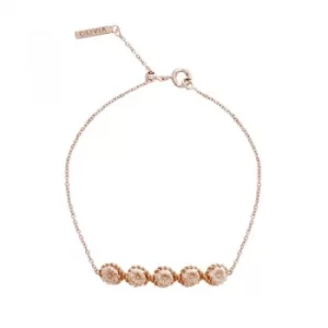 Ladies Olivia Burton Rose Gold Plated Flower Show Rope Chain Bracelet