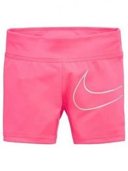 Nike Younger Girls Dri-FIT Cycling Shorts - Pink, Size 3-4 Years, Women