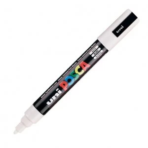 Posca PC-5M Marker Medium White PK1