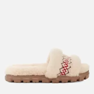 UGG Womens Cozetta Braid Sheepskin Slippers - Natural - UK 6