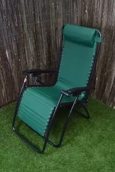 Multi Position Textoline Garden Relaxer Chair Lounger - Green