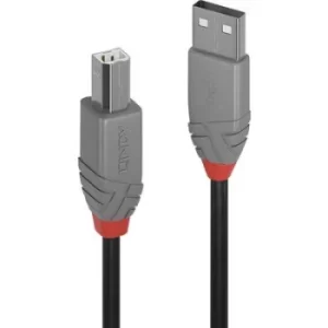 LINDY USB cable USB 2.0 USB-A plug, USB-B plug 3m Black