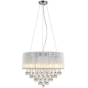 HOMCOM Chandelier B31-181SR 400 mm 540 mm 540 mm Silver