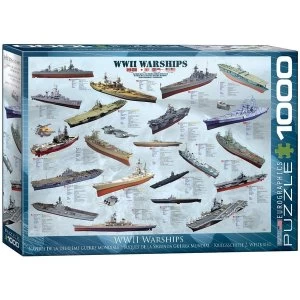 WW II Warships Eurographic 1000 Piece Jigsaw Puzzle