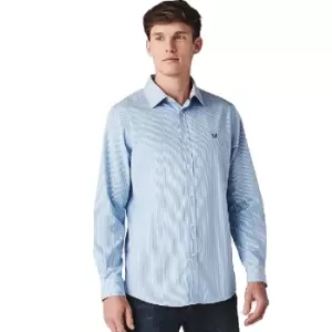 Crew Clothing Mens Crew Micro Stripe Long Sleeve Shirt M - Chest 40-41.5' (Collar 16-17')