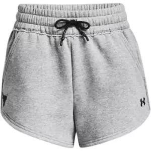 Under Armour Armour Project Rock Fleece Shorts Womens - Grey