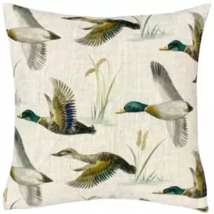 Evans Lichfield Country Duck Cushion Cover (One Size) (Cream/Green/Brown)