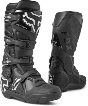 FOX Motion X waterproof Motocross Boots, black, Size 43, black, Size 43