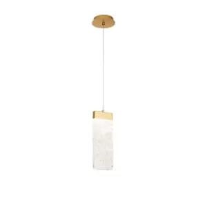 Boston Large Ceiling Pendant 2m, 4.5W LED, 3000K, 160lm, Painted Brushed Gold