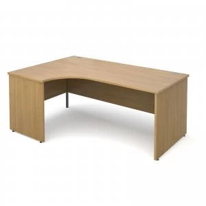 Maestro 25 PL Left Hand Ergonomic Desk 1800mm - OAK Panel Leg Design