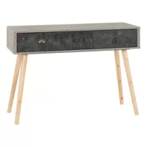 Seconique Nordic 3 Drawer Occasional Table - Grey/Charcoal Concrete Effect