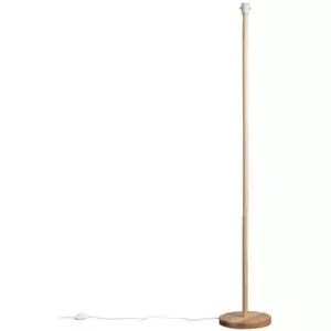 Wooden Tall Stem Floor Lamp Base - Light Wood