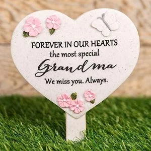 Thoughts Of You Heart 'Grandma' Graveside Stake