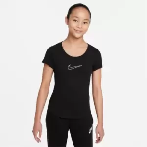 Nike Scoop T Shirt Junior Girls - Black