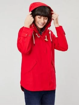 Joules Coast Waterproof Jacket - Red, Size 16, Women