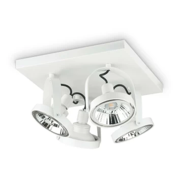 Ideal Lux GLIM - Indoor 4 Lights Ceiling Spotlight Lamp White, GU10