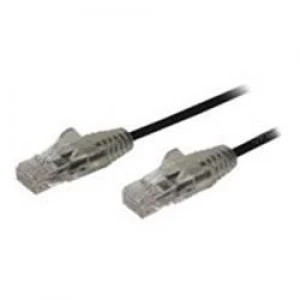 StarTech.com 0.5m CAT6 Cable - Black Slim CAT6 Patch Cable -Snagless RJ45