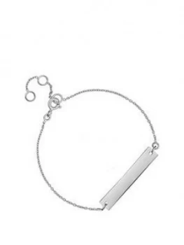 Simply Silver Sterling Silver Personalised Engravable Bar Bracelet