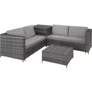 Tectake - Rattan garden furniture lounge Siena - garden sofa, garden corner sofa, rattan sofa