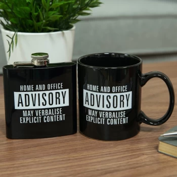 Ministry of Humour Mug & Hip Flask Set - Explicit Content